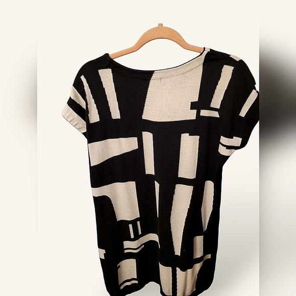 Alfani black/white colored block sweater dress - Picture 2 of 2